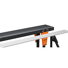 TigerStop TABNR26-T Solid Material Handling Table with 10 Degree Tilted Brackets 28' L x 14.44