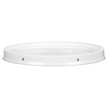 White Plastic Pail Lid with Gasket, 1 Gallon
