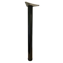60mm Diameter x 28" High Adjustable Table Leg, Black 4/Set