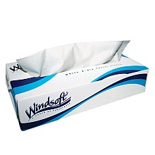 Windsoft 2 Ply Facial Tissue, 100 Sheet/Box
