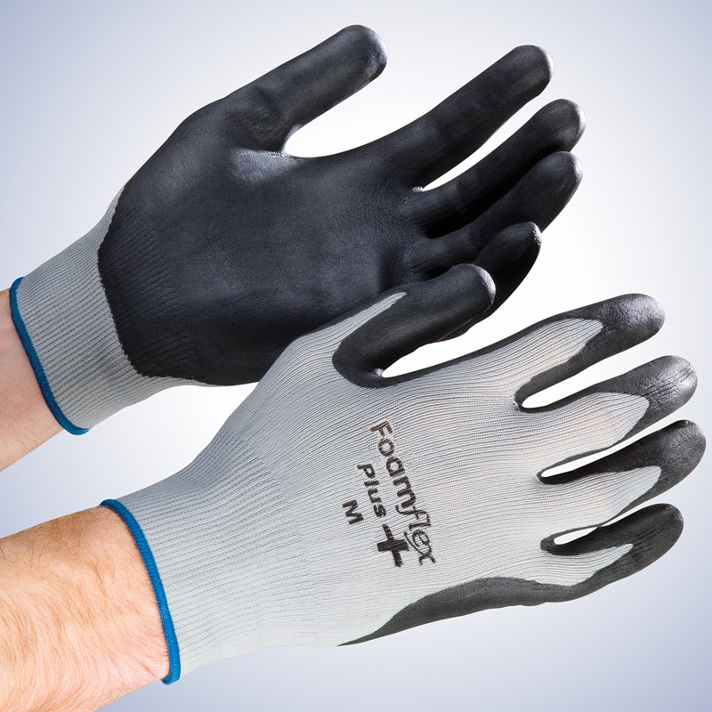 Foamflex&reg; Plus Nitrile Palm Coated Nylon String Knit Work Gloves, 2X-Large