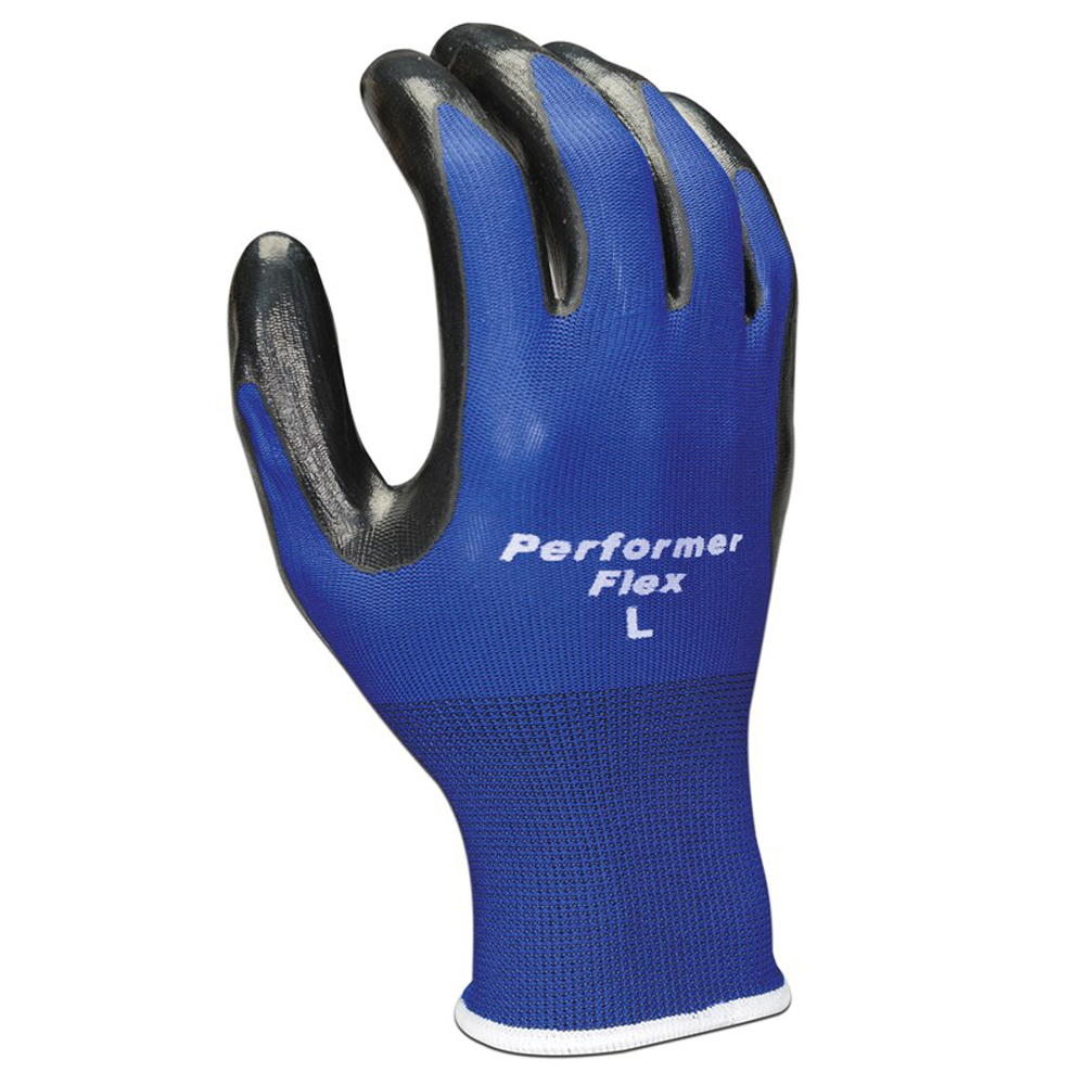 Performer&reg; Flex Rubber Latex Palm Coated Polyester Gloves, X-Large