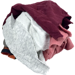 Shop Rags, Recycled Colored Fleece, 25 lbs