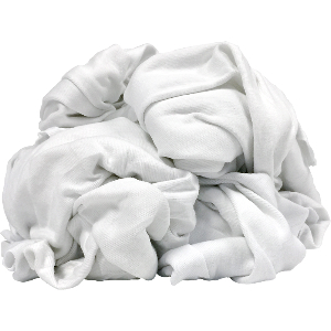 Shop Rags, White Cotton, 25 lbs