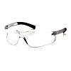 Aries Wrap Around Reader Safety Glass +2.5 Diopter Strength Clear/Black
