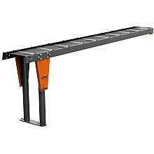 TigerStop TABR14PR-T Plastic Roller Material Handling Table with 10 Degree Tilted Brackets 16' L x 14.44